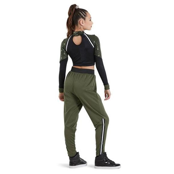 Pre-Owned Costume Weissman 11907 Medium Adult Green Hip Hop Clogging Sequin - Picture 2 of 3